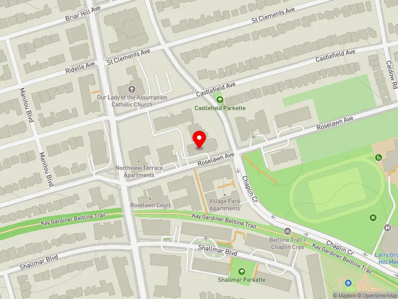 RentSafeTO apartment evaluation map view of 668 ROSELAWN AVE in Eglinton-Lawrence, Toronto