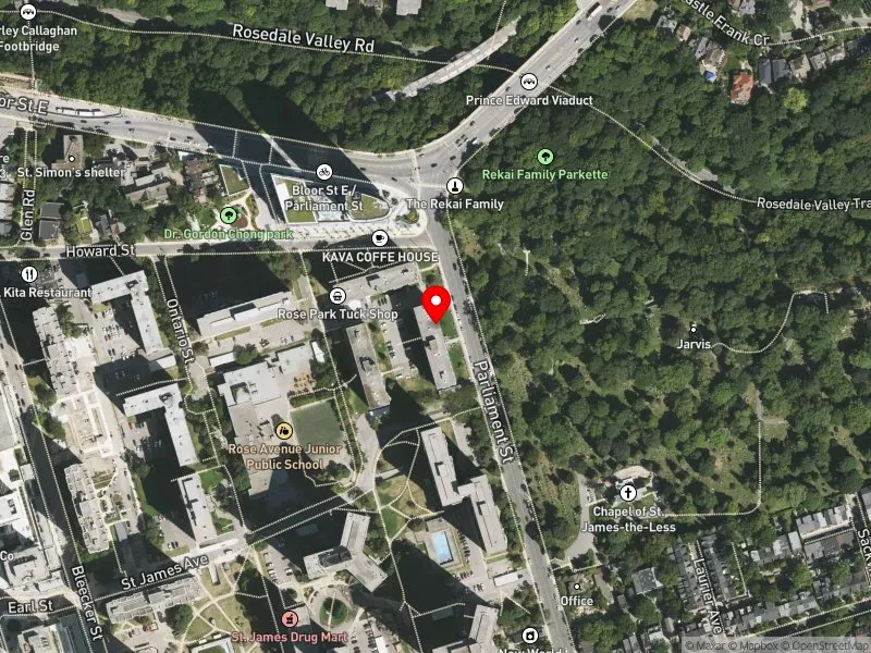 RentSafeTO apartment evaluation satellite view of 670 PARLIAMENT ST in Toronto Centre, Toronto