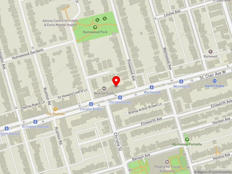 RentSafeTO apartment evaluation map view of 670 ST CLAIR AVE W in Toronto-St. Paul's, Toronto