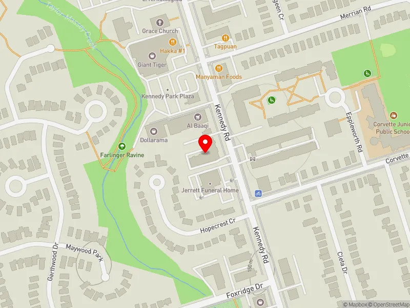 RentSafeTO apartment evaluation map view of 672 KENNEDY RD in Scarborough Southwest, Toronto