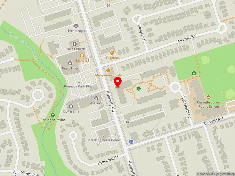 RentSafeTO apartment evaluation map view of 675 KENNEDY RD in Scarborough Southwest, Toronto