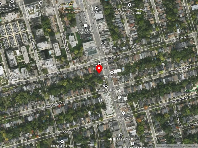 RentSafeTO apartment evaluation satellite view of 676 MOUNT PLEASANT RD in Toronto-St. Paul's, Toronto