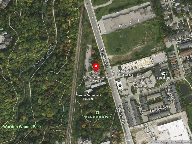 RentSafeTO apartment evaluation satellite view of 682 WARDEN AVE in Scarborough Southwest, Toronto