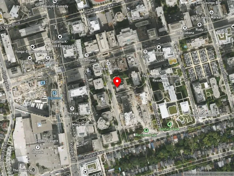 RentSafeTO apartment evaluation satellite view of 69 HOLLY ST in Toronto-St. Paul's, Toronto