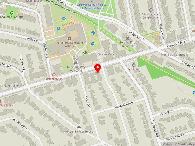 RentSafeTO apartment evaluation map view of 697 EGLINTON AVE W in Toronto-St. Paul's, Toronto