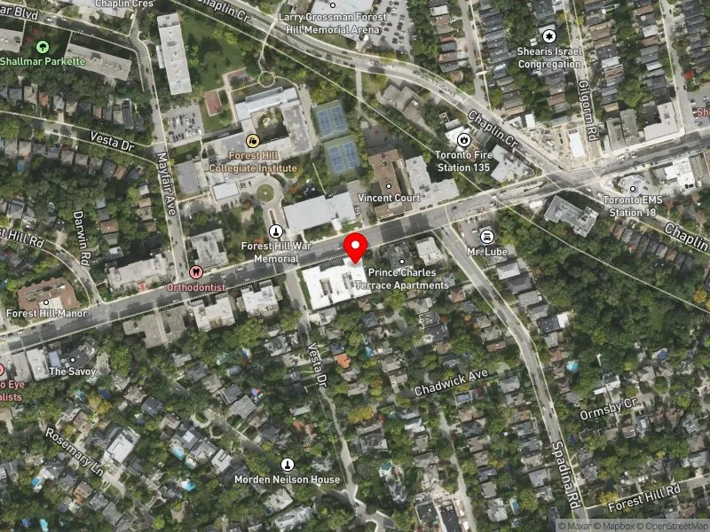 RentSafeTO apartment evaluation satellite view of 697 EGLINTON AVE W in Toronto-St. Paul's, Toronto