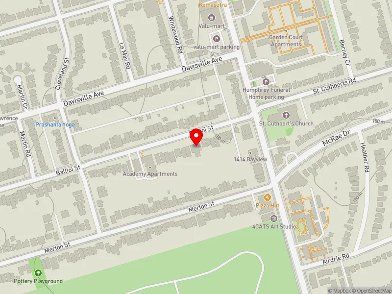 RentSafeTO apartment evaluation map view of 699 BALLIOL ST in Don Valley West, Toronto