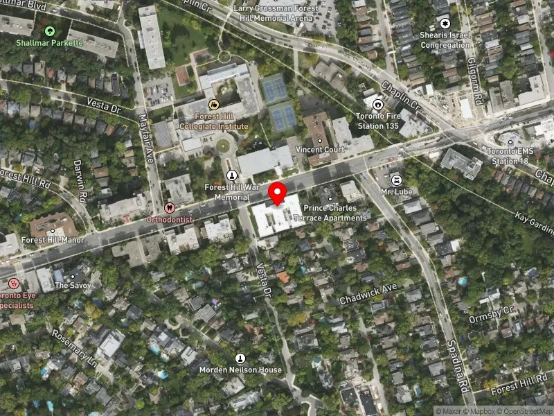 RentSafeTO apartment evaluation satellite view of 699 EGLINTON AVE W in Toronto-St. Paul's, Toronto