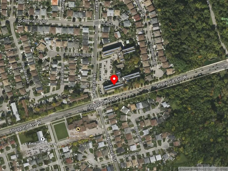 RentSafeTO apartment evaluation satellite view of 7 ARLETA AVE in Humber River-Black Creek, Toronto