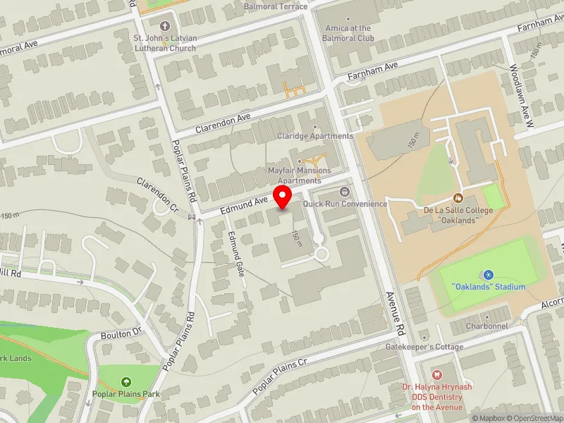 RentSafeTO apartment evaluation map view of 7 EDMUND AVE in Toronto-St. Paul's, Toronto