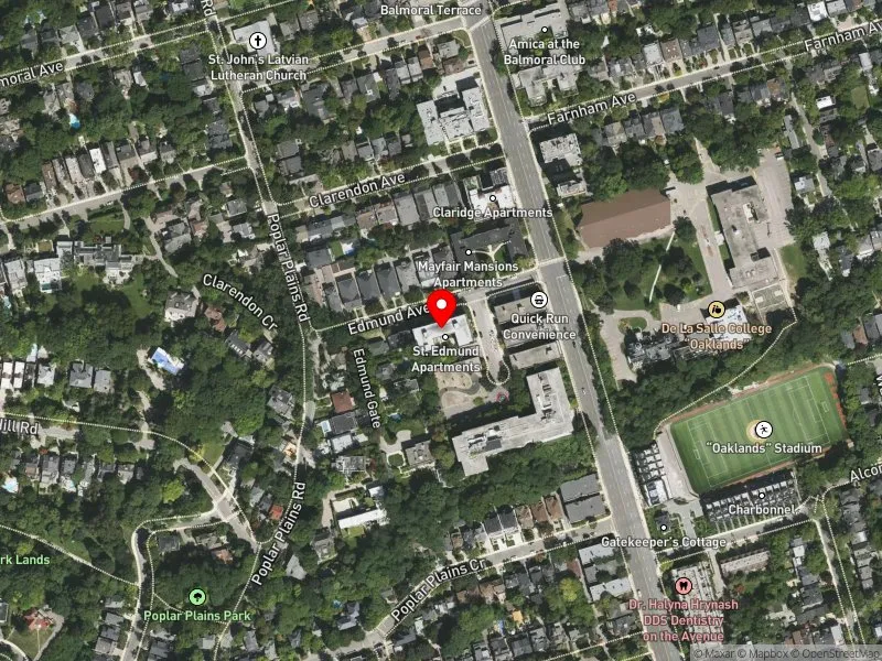 RentSafeTO apartment evaluation satellite view of 7 EDMUND AVE in Toronto-St. Paul's, Toronto