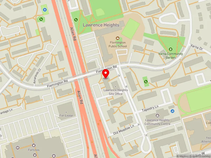 RentSafeTO apartment evaluation map view of 7 FLEMINGTON RD in Eglinton-Lawrence, Toronto