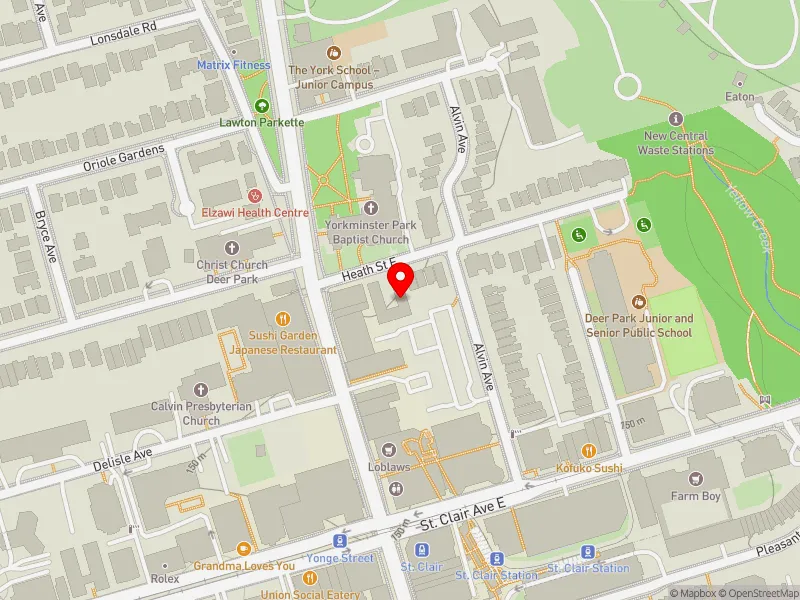 RentSafeTO apartment evaluation map view of 7 HEATH ST E in Toronto-St. Paul's, Toronto
