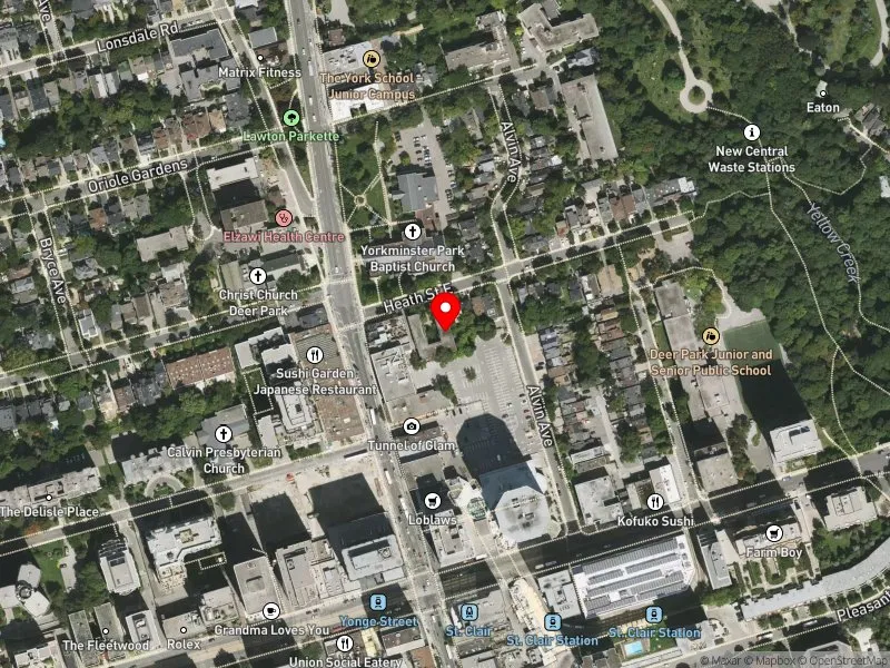 RentSafeTO apartment evaluation satellite view of 7 HEATH ST E in Toronto-St. Paul's, Toronto