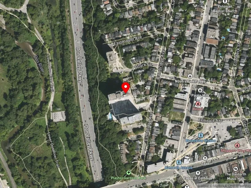 RentSafeTO apartment evaluation satellite view of 70 CAMBRIDGE AVE in Toronto-Danforth, Toronto