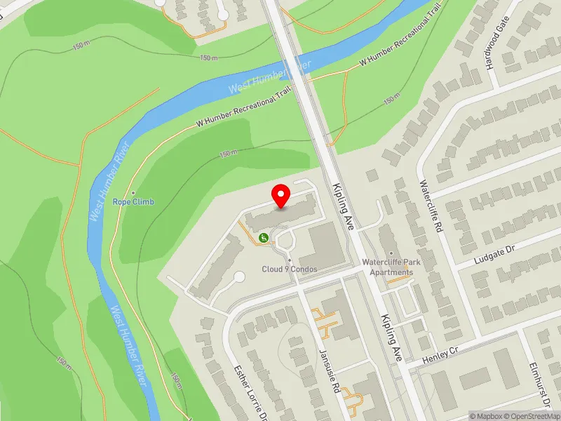 RentSafeTO apartment evaluation map view of 70 ESTHER LORRIE DR in Etobicoke North, Toronto