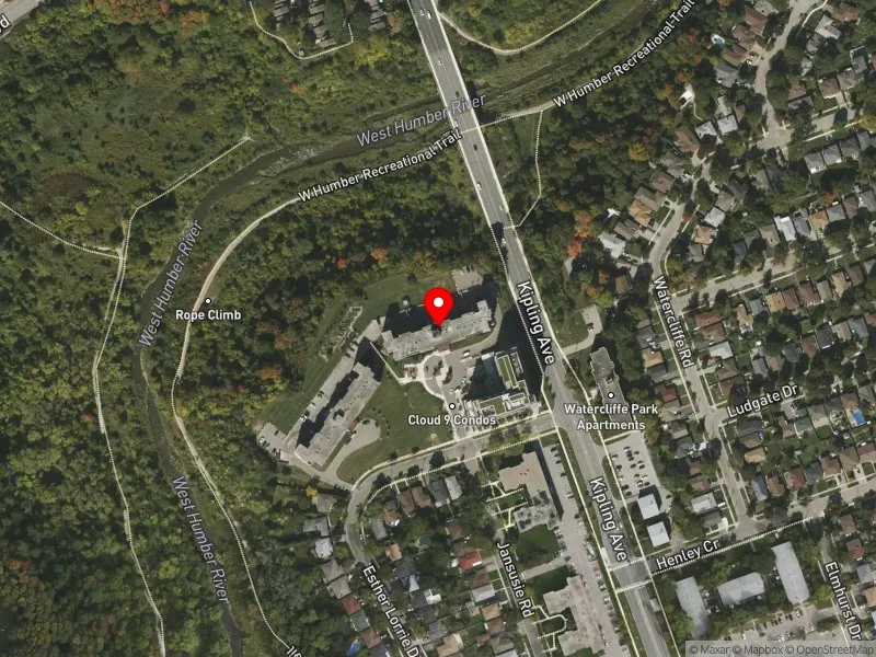 RentSafeTO apartment evaluation satellite view of 70 ESTHER LORRIE DR in Etobicoke North, Toronto