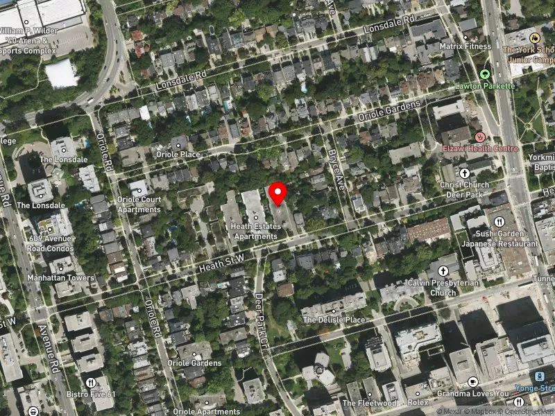 RentSafeTO apartment evaluation satellite view of 70 HEATH ST W in Toronto-St. Paul's, Toronto
