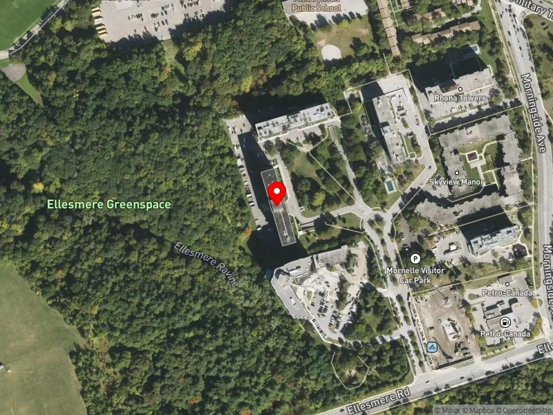 RentSafeTO apartment evaluation satellite view of 70 MORNELLE CRT in Scarborough-Guildwood, Toronto
