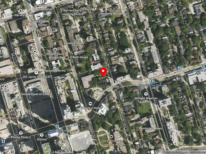 RentSafeTO apartment evaluation satellite view of 70 PEMBROKE ST in Toronto Centre, Toronto
