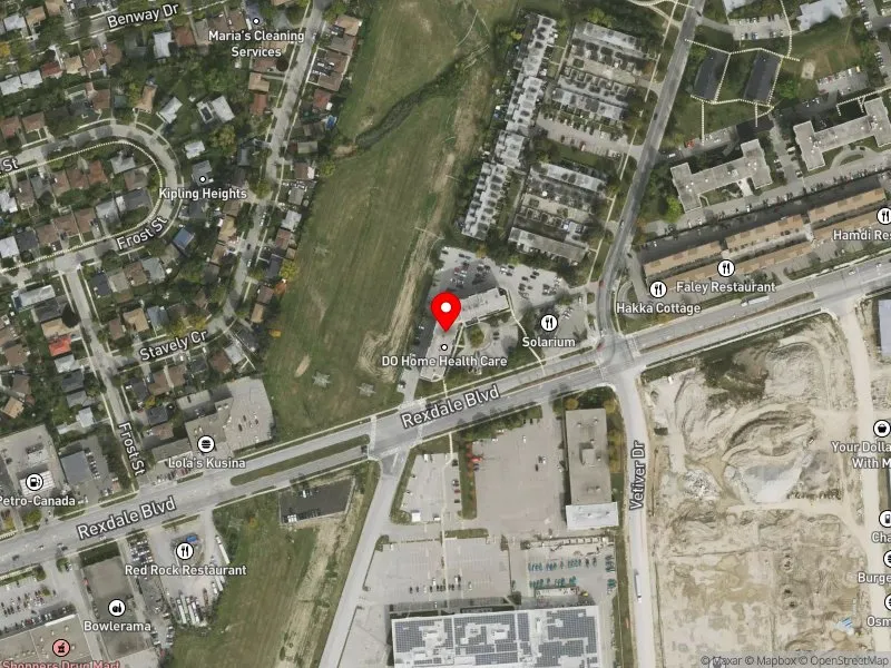 RentSafeTO apartment evaluation satellite view of 70 REXDALE BLVD in Etobicoke North, Toronto