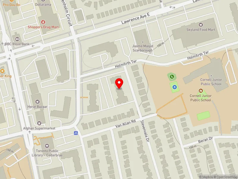 RentSafeTO apartment evaluation map view of 70 STEVENVALE DR in Scarborough-Guildwood, Toronto