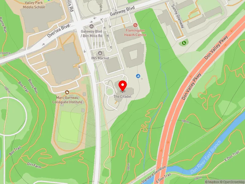 RentSafeTO apartment evaluation map view of 701 DON MILLS RD in Don Valley East, Toronto
