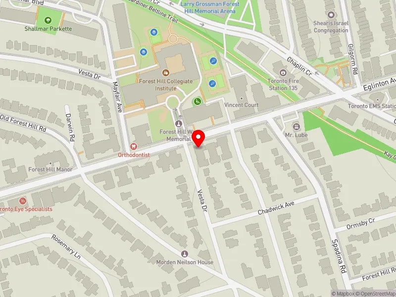 RentSafeTO apartment evaluation map view of 701 EGLINTON AVE W in Toronto-St. Paul's, Toronto