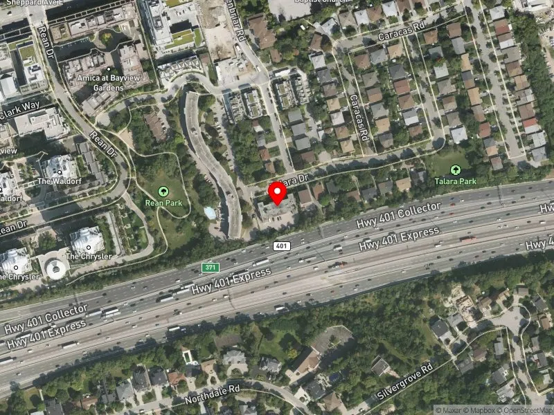 RentSafeTO apartment evaluation satellite view of 71 TALARA DR in Don Valley North, Toronto