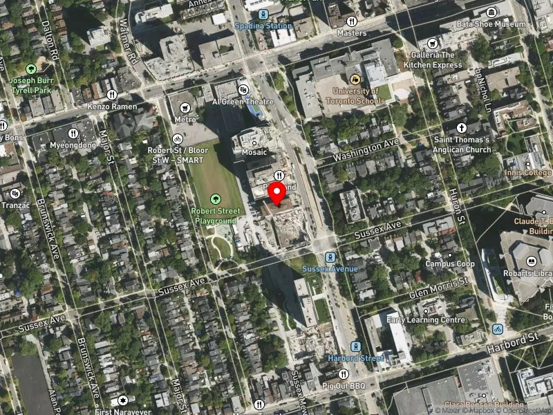 RentSafeTO apartment evaluation satellite view of 710 SPADINA AVE in University-Rosedale, Toronto