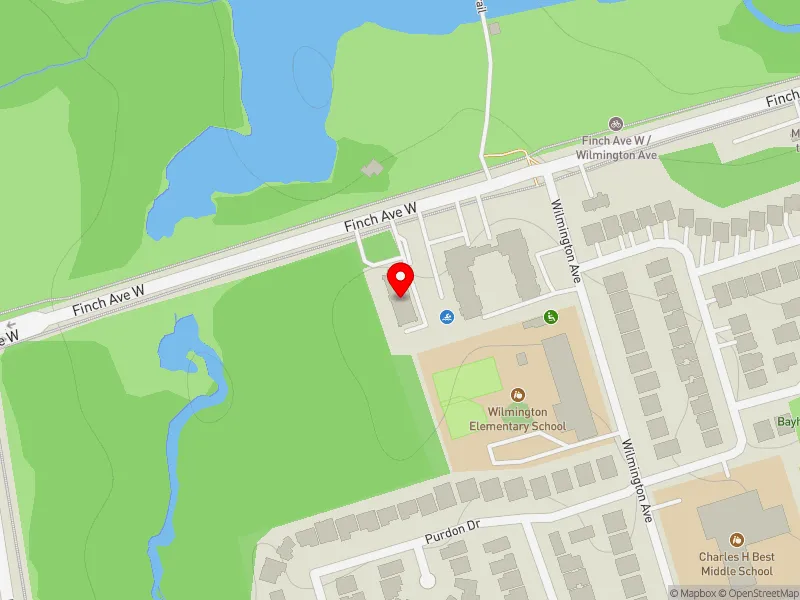 RentSafeTO apartment evaluation map view of 715 FINCH AVE W in York Centre, Toronto