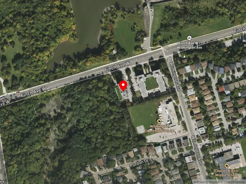 RentSafeTO apartment evaluation satellite view of 715 FINCH AVE W in York Centre, Toronto
