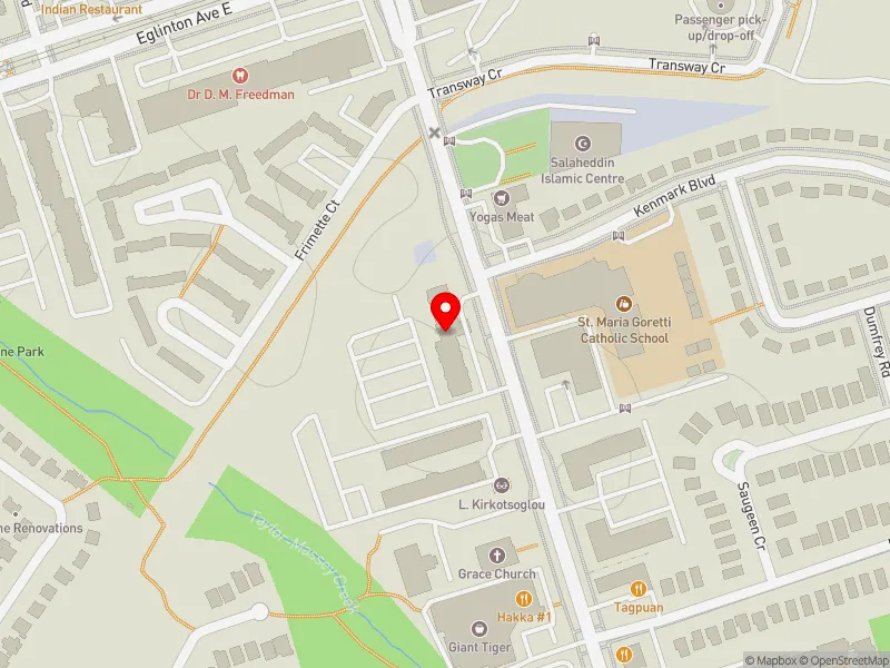 RentSafeTO apartment evaluation map view of 720 KENNEDY RD in Scarborough Southwest, Toronto