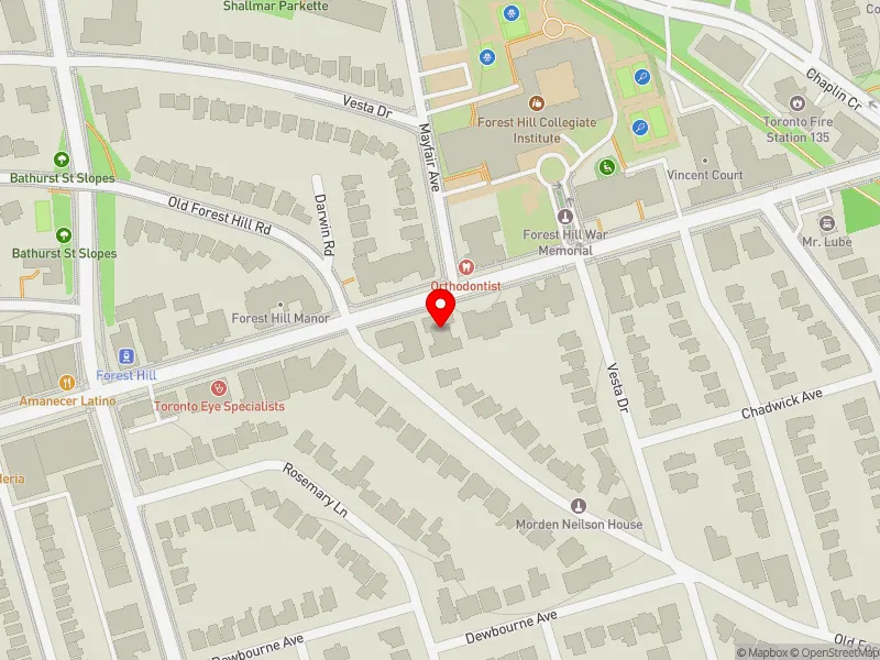 RentSafeTO apartment evaluation map view of 725 EGLINTON AVE W in Toronto-St. Paul's, Toronto