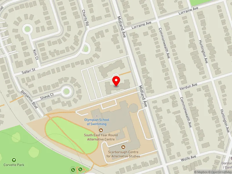 RentSafeTO apartment evaluation map view of 746 MIDLAND AVE in Scarborough Southwest, Toronto