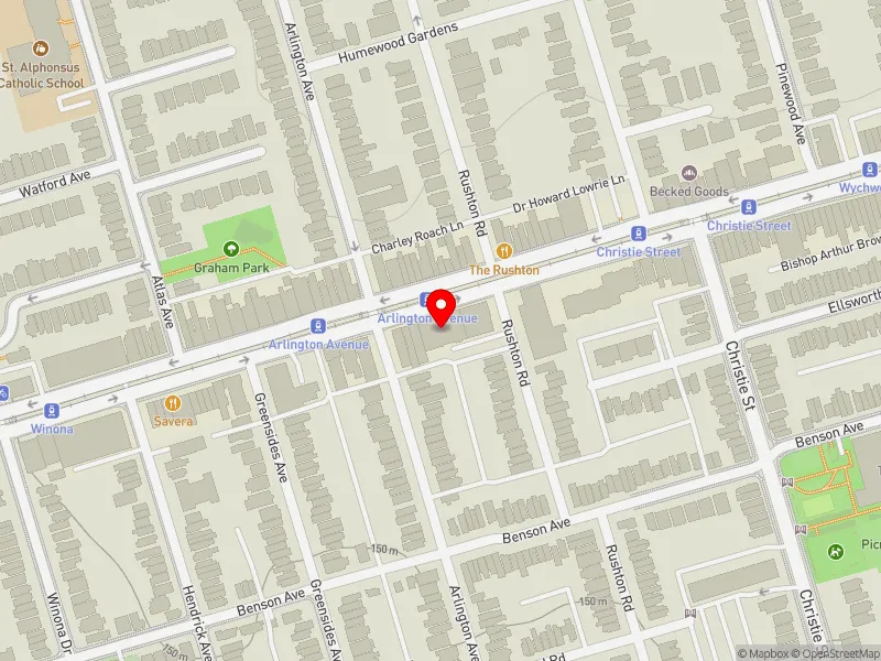 RentSafeTO apartment evaluation map view of 747 ST CLAIR AVE W in Toronto-St. Paul's, Toronto