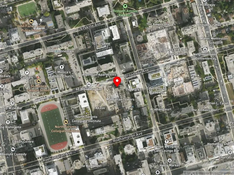 RentSafeTO apartment evaluation satellite view of 75 BROADWAY AVE in Toronto-St. Paul's, Toronto