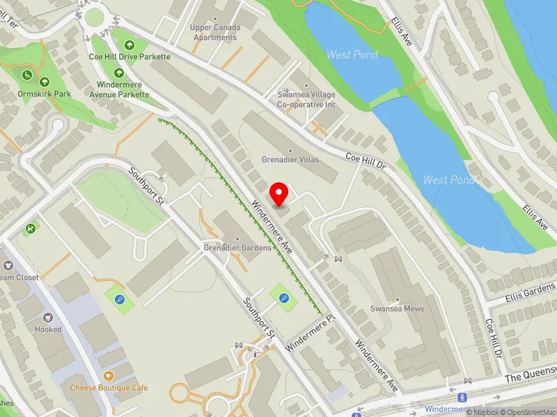 RentSafeTO apartment evaluation map view of 75 WINDERMERE AVE in Parkdale-High Park, Toronto