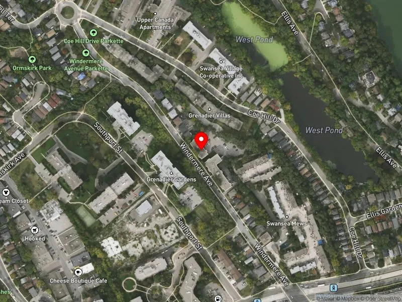 RentSafeTO apartment evaluation satellite view of 75 WINDERMERE AVE in Parkdale-High Park, Toronto