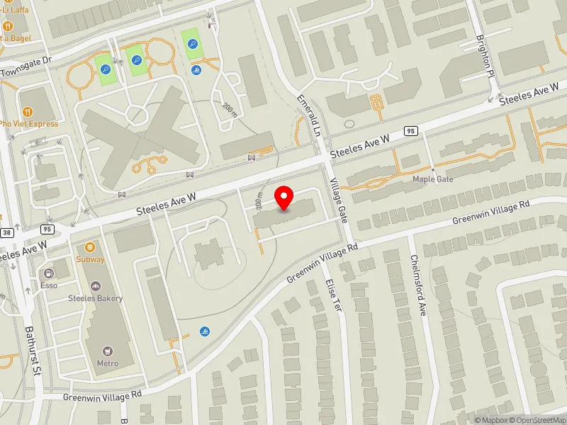 RentSafeTO apartment evaluation map view of 755 STEELES AVE W in Willowdale, Toronto
