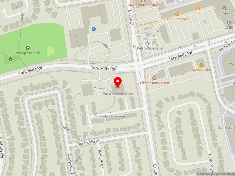 RentSafeTO apartment evaluation map view of 755 YORK MILLS RD in Don Valley West, Toronto