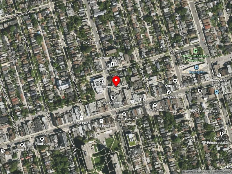 RentSafeTO apartment evaluation satellite view of 767 DOVERCOURT RD in Davenport, Toronto