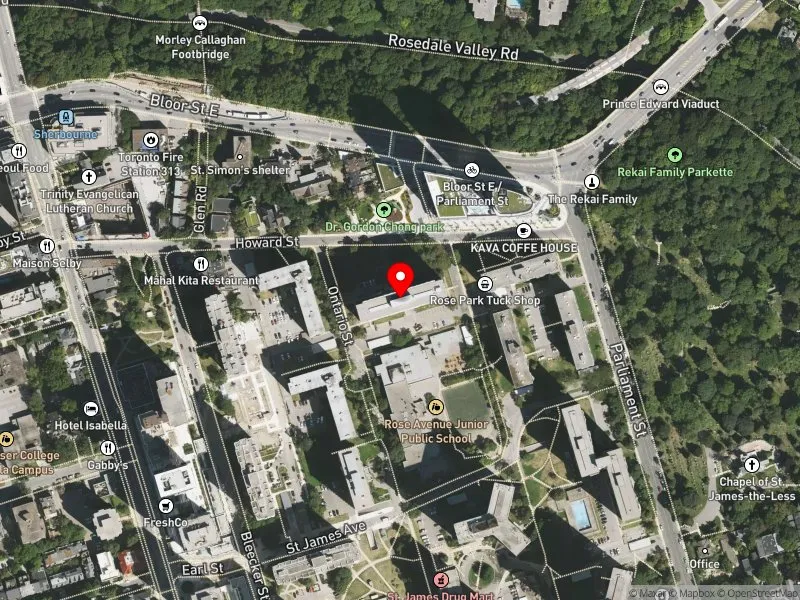 RentSafeTO apartment evaluation satellite view of 77 HOWARD ST in Toronto Centre, Toronto