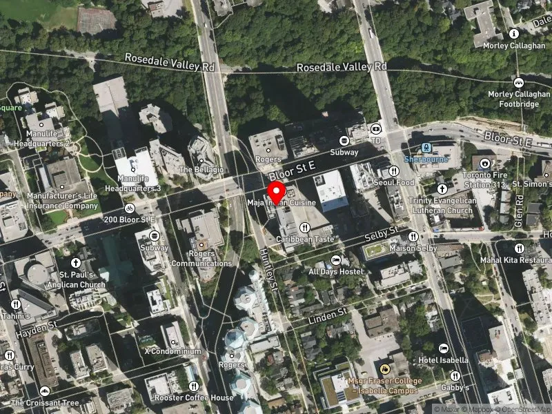 RentSafeTO apartment evaluation satellite view of 77 HUNTLEY ST in Toronto Centre, Toronto