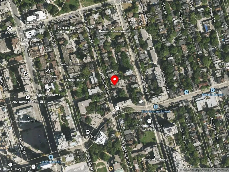 RentSafeTO apartment evaluation satellite view of 77 PEMBROKE ST in Toronto Centre, Toronto