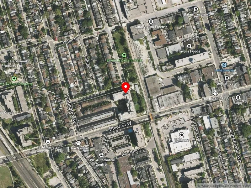 RentSafeTO apartment evaluation satellite view of 77 RANKIN CRES in Davenport, Toronto