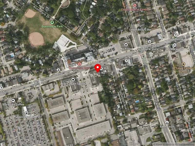 RentSafeTO apartment evaluation satellite view of 773 THE QUEENSWAY in Etobicoke-Lakeshore, Toronto