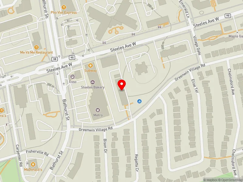 RentSafeTO apartment evaluation map view of 775 STEELES AVE W in Willowdale, Toronto