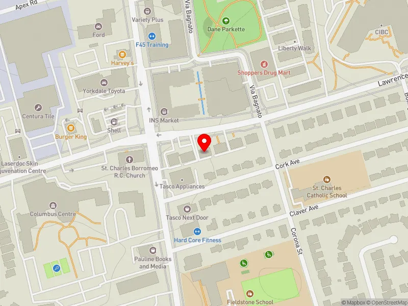 RentSafeTO apartment evaluation map view of 777 LAWRENCE AVE W in Eglinton-Lawrence, Toronto