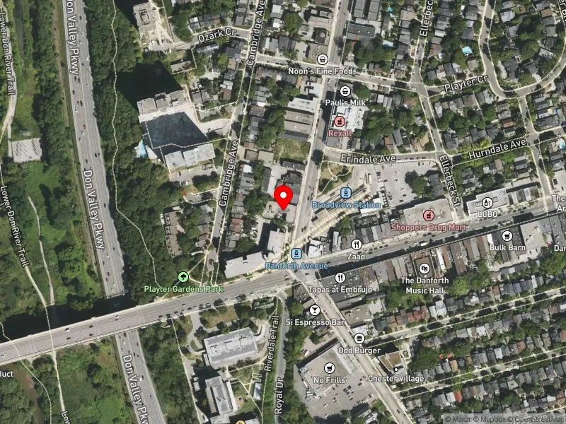 RentSafeTO apartment evaluation satellite view of 778 BROADVIEW AVE in Toronto-Danforth, Toronto